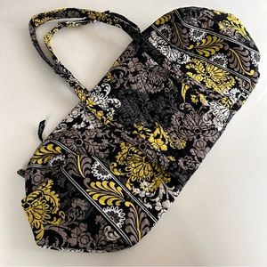 Vera Bradley XL duffle travel weekend lightweight bag in yellow white and black